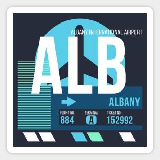 Albany (ALB) Airport // Sunset Baggage Tag Magnet